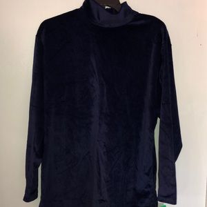 Royal blue velour turtleneck size large
